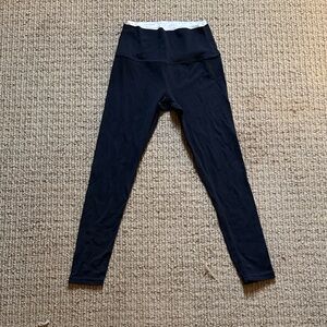 Splits59 black leggings with white double band